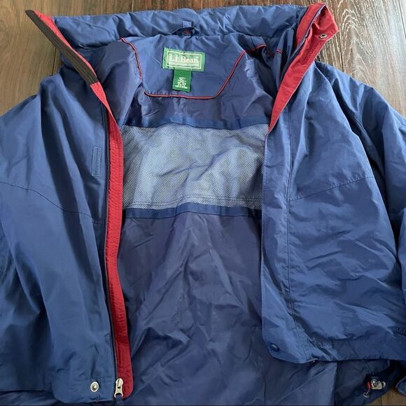 Vintage LL Bean 0 BCY9 Jacket Mens XXL All Season Tek Hooded Waterproof Jacket - Picture 2 of 4